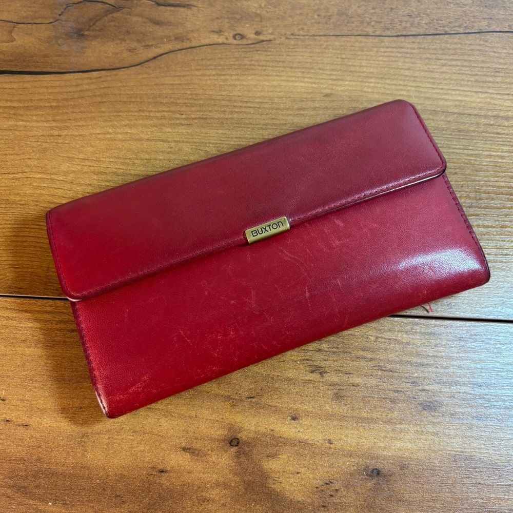 VTG Buxton Red Leather Women's Wallet